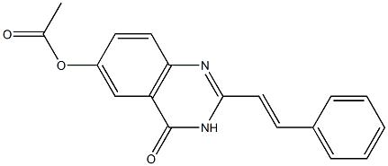 2-[(E)-2-Phenylethenyl]-6-acetyloxyquinazolin-4(3H)-one Struktur