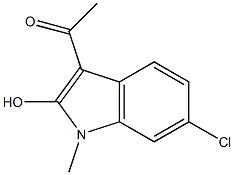 3-Acetyl-6-chloro-1-methyl-1H-indol-2-ol Struktur