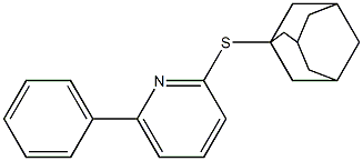 2-[(Adamantan-1-yl)thio]-6-phenylpyridine Struktur