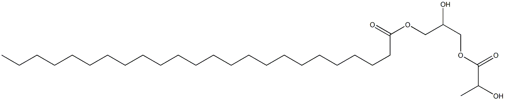 2-Hydroxypropionic acid 2-hydroxy-3-tetracosanoyloxypropyl ester Struktur