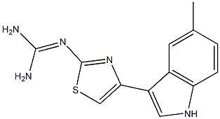 2-[4-(5-Methyl-1H-indole-3-yl)-2-thiazolyl]guanidine Struktur