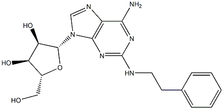 2-(Phenethylamino)adenosine Struktur