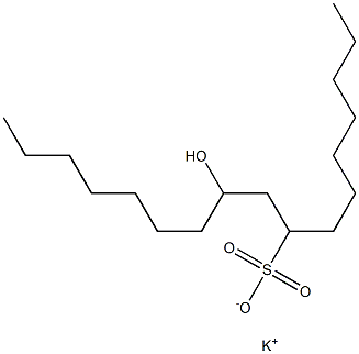 10-Hydroxyheptadecane-8-sulfonic acid potassium salt Struktur