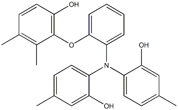 N,N-Bis(2-hydroxy-4-methylphenyl)-2-(6-hydroxy-2,3-dimethylphenoxy)benzenamine Struktur