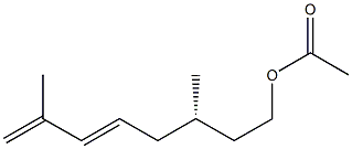 [S,(-)]-3,7-Dimethyl-5,7-octadiene-1-ol acetate Struktur