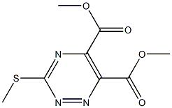 3-(Methylthio)-5-(methoxycarbonyl)-6-(methoxycarbonyl)-1,2,4-triazine Struktur