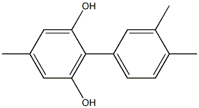 5-Methyl-2-(3,4-dimethylphenyl)benzene-1,3-diol Struktur