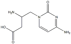 4-[(4-Amino-1,2-dihydro-2-oxopyrimidin)-1-yl]-3-aminobutanoic acid Struktur