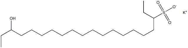 18-Hydroxyicosane-3-sulfonic acid potassium salt Struktur