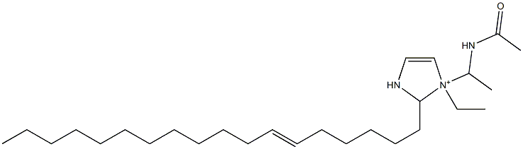 1-[1-(Acetylamino)ethyl]-1-ethyl-2-(6-octadecenyl)-4-imidazoline-1-ium Struktur