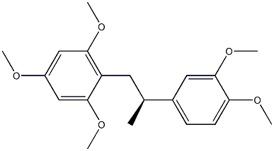 [S,(+)]-2-(3,4-Dimethoxyphenyl)-1-(2,4,6-trimethoxyphenyl)propane Struktur