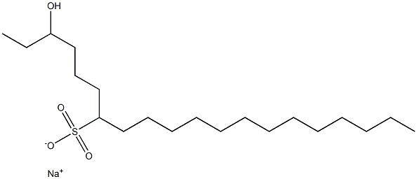 3-Hydroxyicosane-7-sulfonic acid sodium salt Struktur