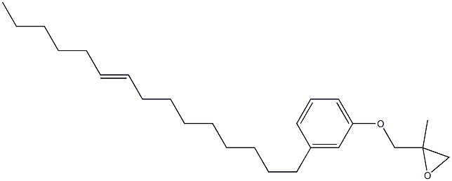 3-(9-Pentadecenyl)phenyl 2-methylglycidyl ether Struktur