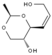 (2R,4S,5R)-4-[(Z)-3-Hydroxy-1-propenyl]-2-methyl-1,3-dioxan-5-ol Struktur