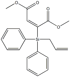 (E)-3-(Methoxycarbonyl)-4,4-diphenyl-4-sila-2,6-heptadienoic acid methyl ester Struktur