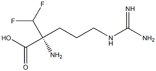 (R)-2-(Difluoromethyl)-2-amino-5-(amidinoamino)valeric acid Struktur