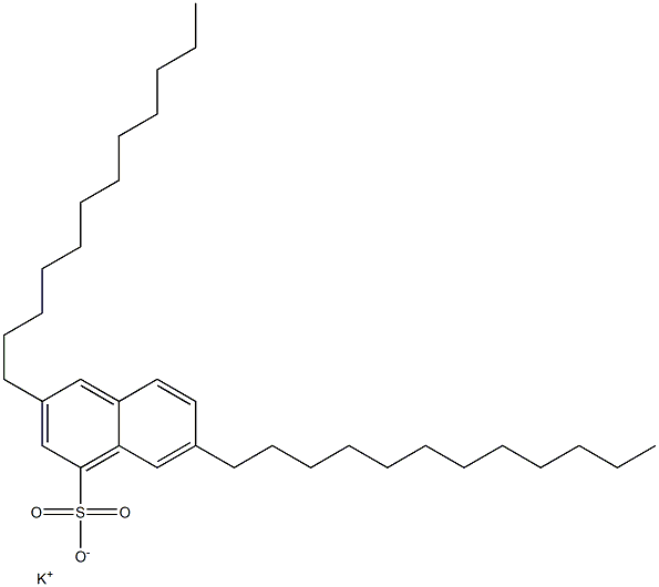 3,7-Didodecyl-1-naphthalenesulfonic acid potassium salt Struktur