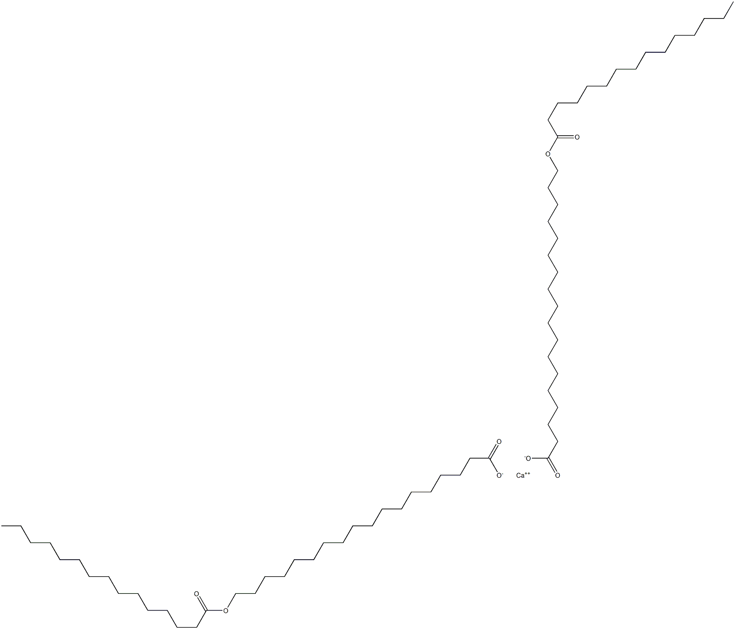 Bis(18-pentadecanoyloxyoctadecanoic acid)calcium salt Struktur