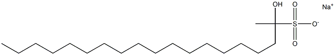 2-Hydroxynonadecane-2-sulfonic acid sodium salt Struktur