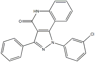 1-(3-Chlorophenyl)-3-phenyl-1H-pyrazolo[4,3-c]quinolin-4(5H)-one Struktur