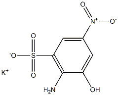 6-Amino-5-hydroxy-3-nitrobenzenesulfonic acid potassium salt Struktur