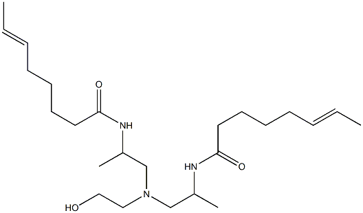 N,N'-[2-Hydroxyethyliminobis(1-methyl-2,1-ethanediyl)]bis(6-octenamide) Struktur