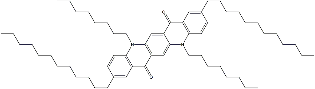 2,9-Didodecyl-5,12-dioctyl-5,12-dihydroquino[2,3-b]acridine-7,14-dione Struktur