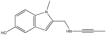 1-Methyl-2-[(1-propynyl)aminomethyl]-1H-indol-5-ol Struktur