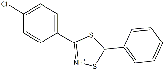 3-(4-Chlorophenyl)-5-phenyl-1,4,2-dithiazole-2-cation Struktur