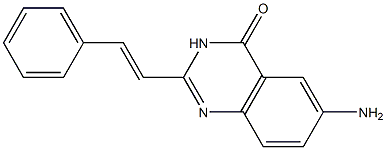 2-[(E)-2-Phenylethenyl]-6-aminoquinazolin-4(3H)-one Struktur