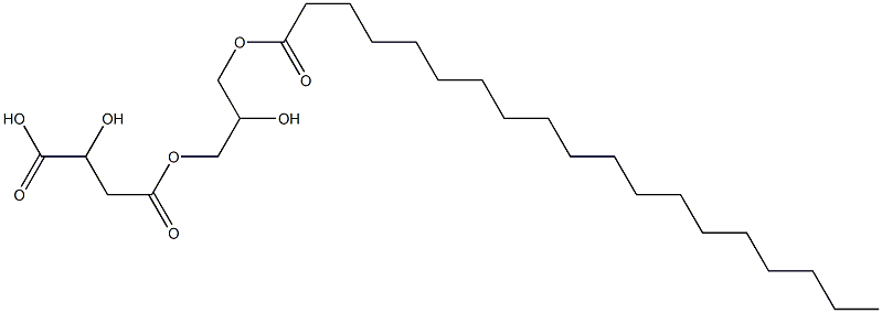 D-Malic acid hydrogen 4-(2-hydroxy-3-nonadecanoyloxypropyl) ester Struktur