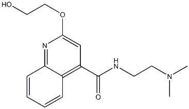 2-(2-Hydroxyethoxy)-N-[2-(dimethylamino)ethyl]-4-quinolinecarboxamide Struktur