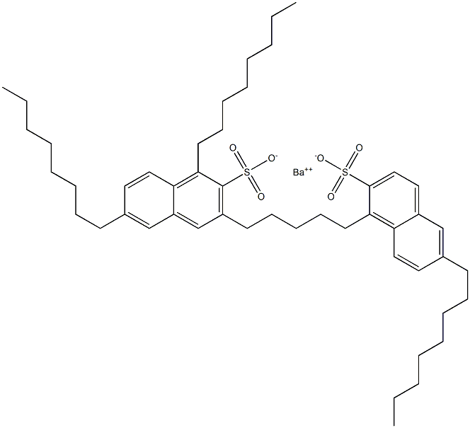 Bis(1,6-dioctyl-2-naphthalenesulfonic acid)barium salt Struktur