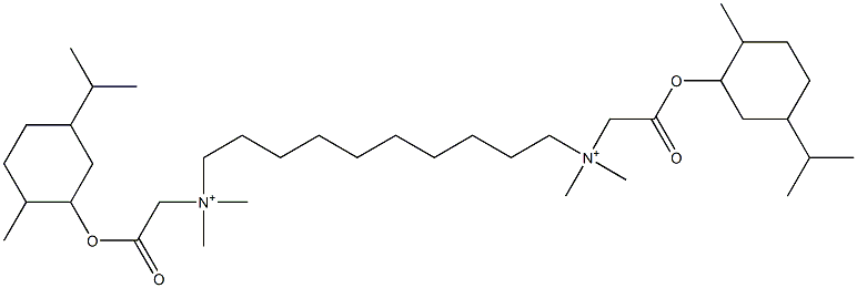 N,N,N',N'-Tetramethyl-N,N'-bis[2-[[2-methyl-5-(1-methylethyl)cyclohexyl]oxy]-2-oxoethyl]-1,10-decanediaminium Struktur