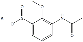 3-(Acetylamino)-2-methoxybenzenesulfinic acid potassium salt Struktur