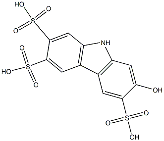 7-Hydroxy-9H-carbazole-2,3,6-trisulfonic acid Struktur