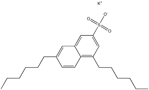 4,7-Dihexyl-2-naphthalenesulfonic acid potassium salt Struktur