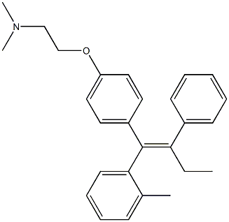 2-[4-[(E)-1-(2-Methylphenyl)-2-phenyl-1-butenyl]phenoxy]-N,N-dimethylethanamine Struktur