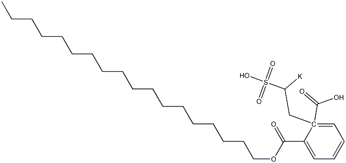 Phthalic acid 1-octadecyl 2-(2-potassiosulfoethyl) ester Struktur