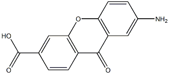 7-Amino-9-oxo-9H-xanthene-3-carboxylic acid Struktur