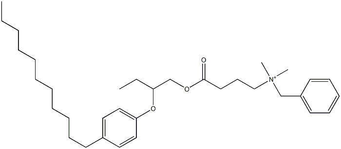 N,N-Dimethyl-N-benzyl-N-[3-[[2-(4-undecylphenyloxy)butyl]oxycarbonyl]propyl]aminium Struktur