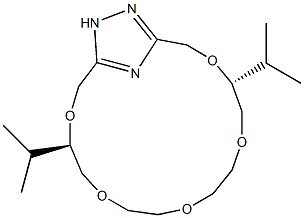 (4R,14R)-4,14-Diisopropyl-3,6,9,12,15-pentaoxa-18,19,20-triazabicyclo[15.2.1]icosa-1(20),17-diene Struktur