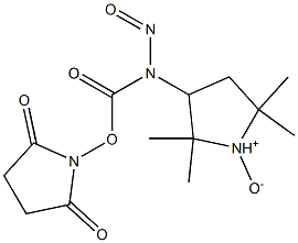 2,2,5,5-Tetramethyl-3-[[(2,5-dioxo-1-pyrrolidinyl)oxycarbonyl]nitrosoamino]pyrrolidine 1-oxide Struktur