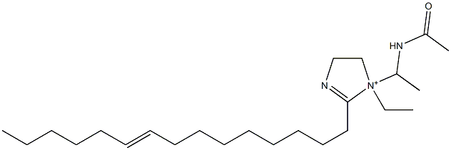 1-[1-(Acetylamino)ethyl]-1-ethyl-2-(9-pentadecenyl)-2-imidazoline-1-ium Struktur