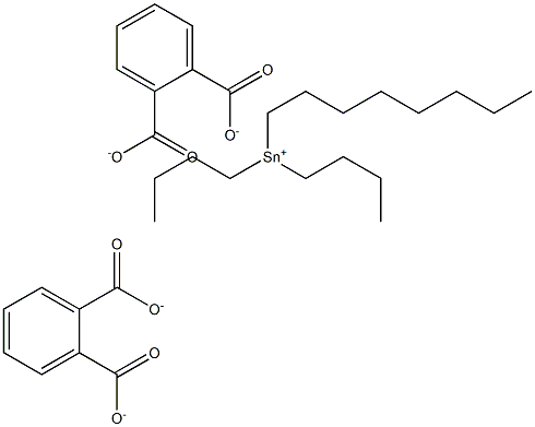 Bis(phthalic acid 1-octyl)dibutyltin(IV) salt Struktur