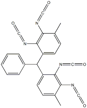 Bis(2,3-diisocyanato-4-methylphenyl)phenylmethane Struktur