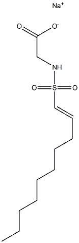 N-(1-Decenylsulfonyl)glycine sodium salt Struktur