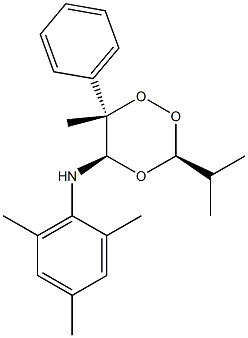 (3S,5R,6S)-3-Isopropyl-5-(mesitylamino)-6-methyl-6-phenyl-1,2,4-trioxane Struktur