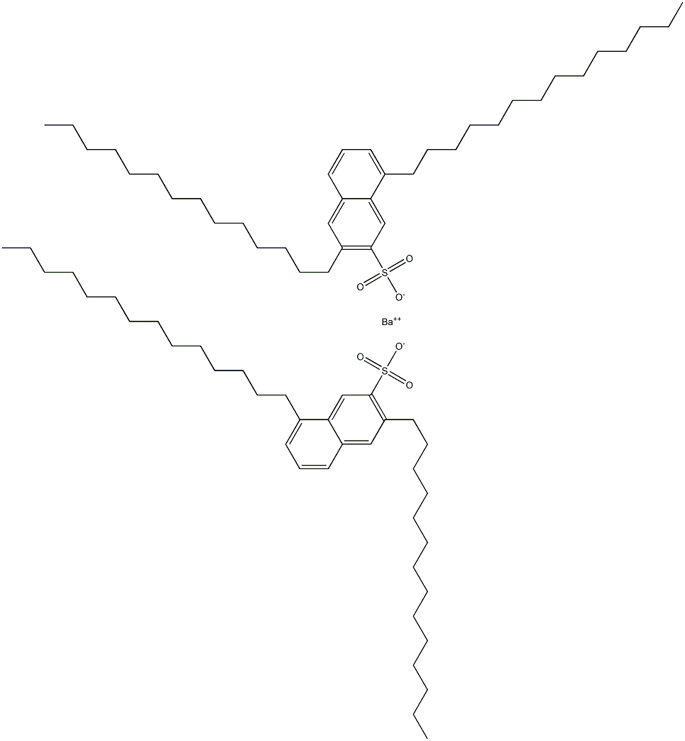 Bis(3,8-ditetradecyl-2-naphthalenesulfonic acid)barium salt Struktur