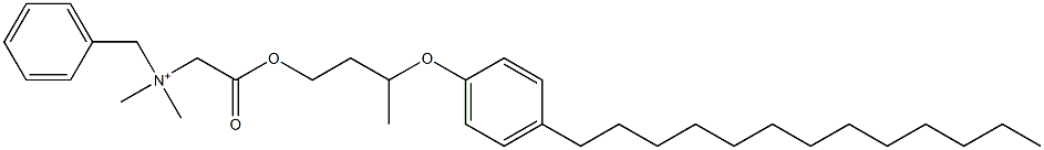 N,N-Dimethyl-N-benzyl-N-[[[3-(4-tridecylphenyloxy)butyl]oxycarbonyl]methyl]aminium Struktur